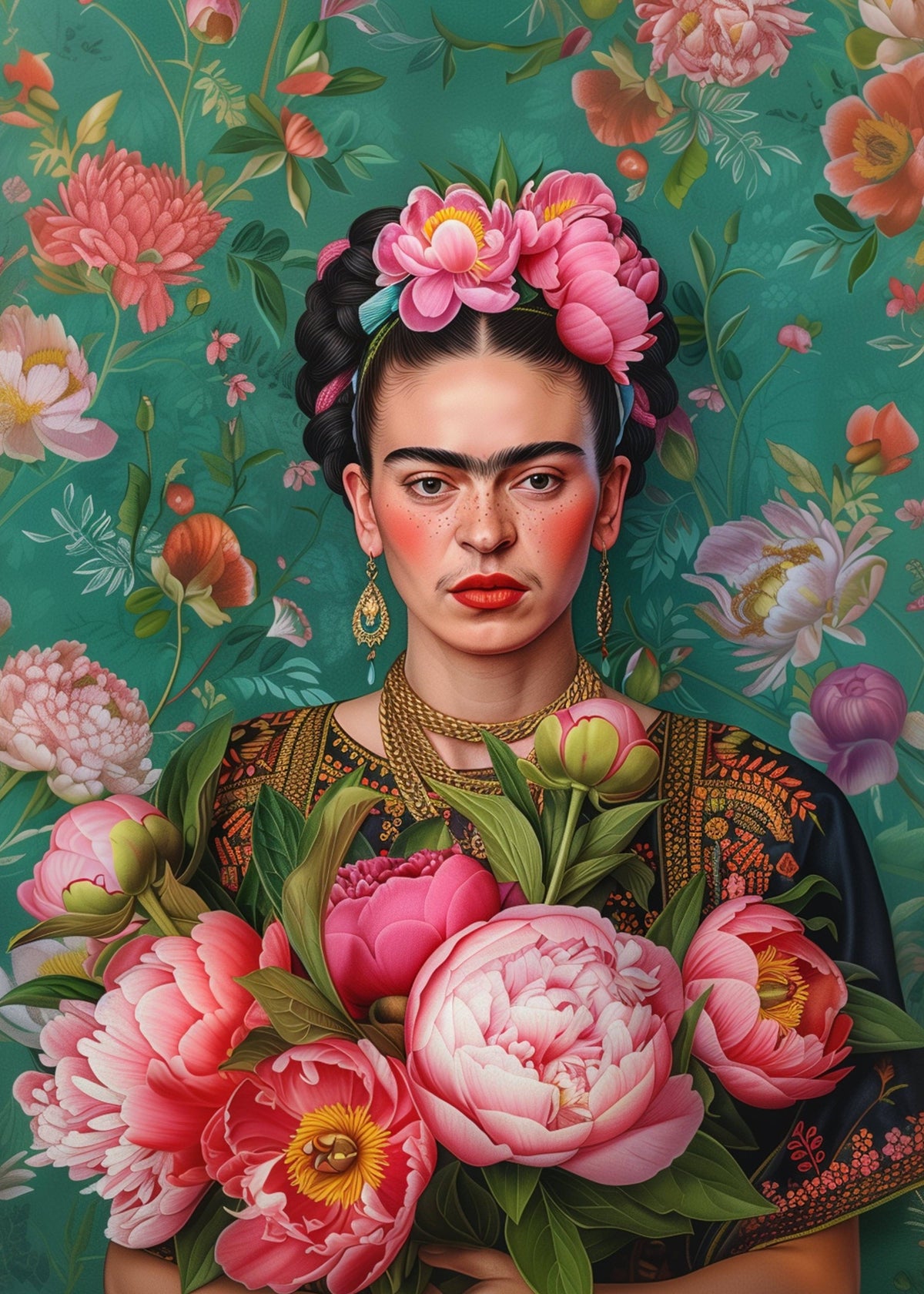 Postikortti Frida Kahlo: Unikon kukat