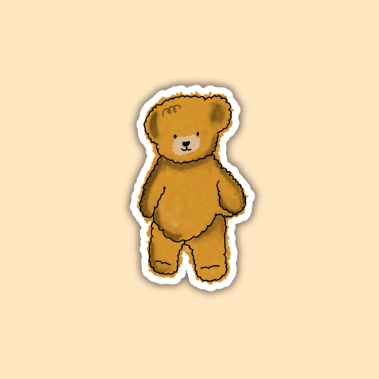 Teddy Bear -tarra – nallekarhu, matta vinyylitarra 6 cm - Lempi Lifestyle