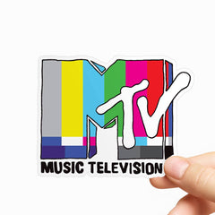 Vinyylitarra Music television - MTV Test Image Logo Sticker