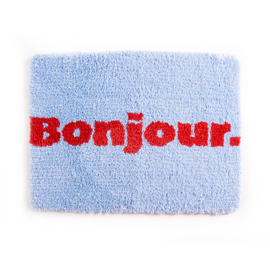 Bathroom mat, light blue BONJOUR