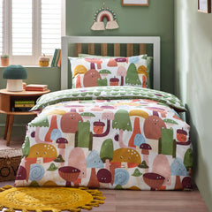 Bedding set funny mushrooms / set for one person (single)