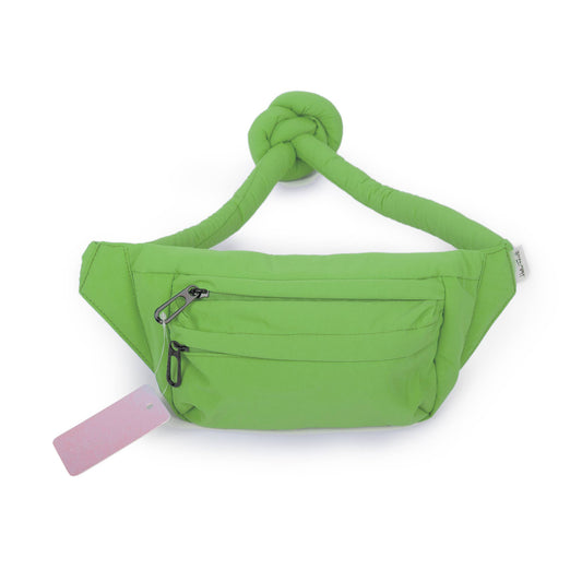 Belt bag with elastic knot, green