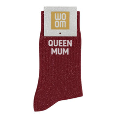 Glittersukat Queen Mum - viininpunaiset kimallesukat