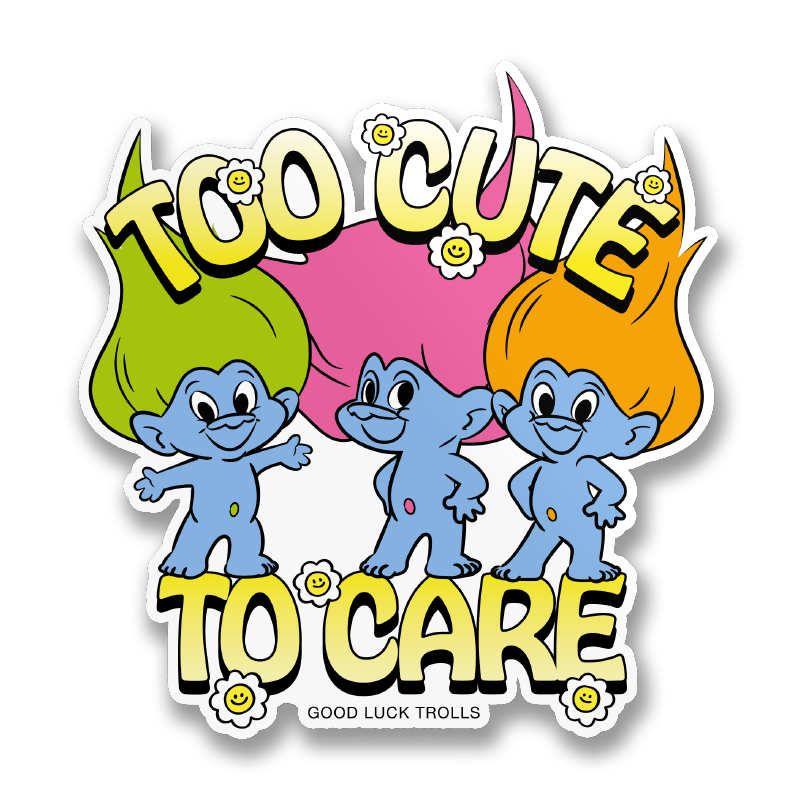 Vinyylitarra Trolli - Too Cute To Care Sticker