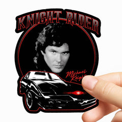Vinyylitarra Ritariässä - Michael Knight & K.I.T.T. Stickers