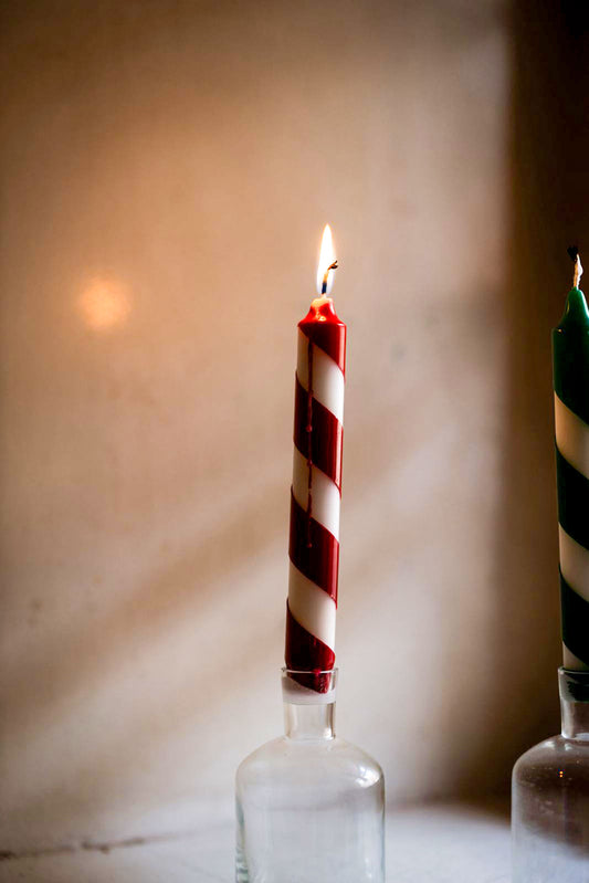 Favorite stripe crown candle - candle