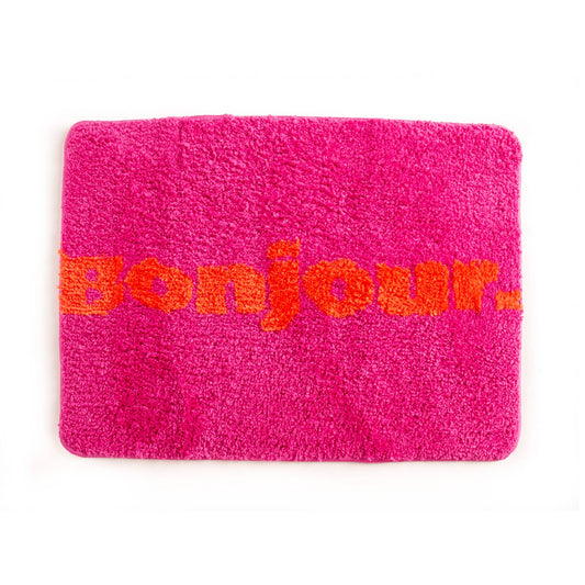 Bathroom rug, pink BONJOUR