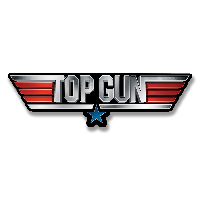 Vinyylitarra - Top Gun Metal Logo Sticker