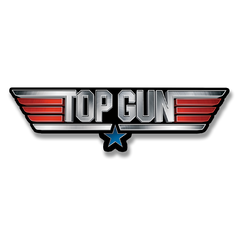 Vinyylitarra - Top Gun Metal Logo Sticker