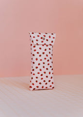 Fresas Pink glasses case, strawberry