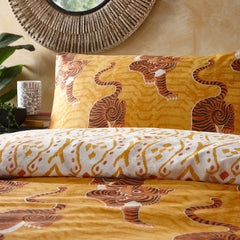 Bedding set Tibetan Tiger Tribal mustard yellow/ for one person (single) and for a double (double)