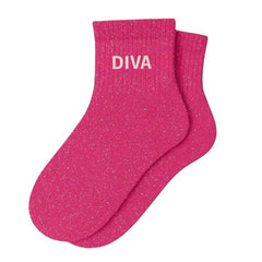 Glittersukat Diva - pinkit kimallesukat