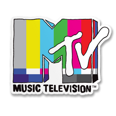Vinyylitarra Music television - MTV Test Image Logo Sticker