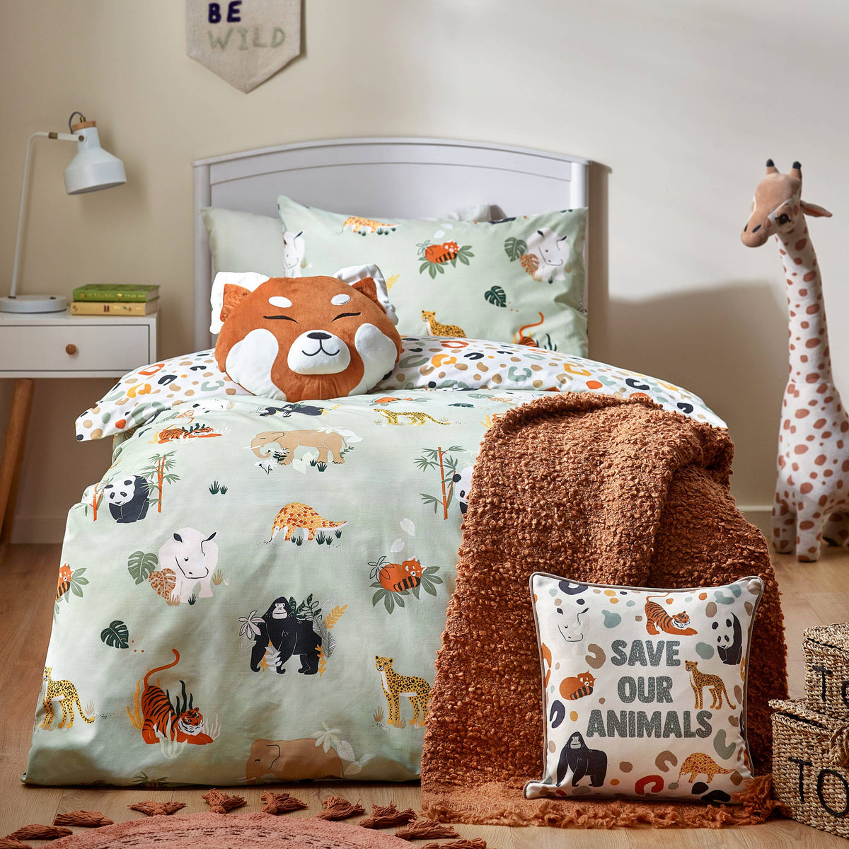 Bedding Wildlife Animal / For a single bed (single)