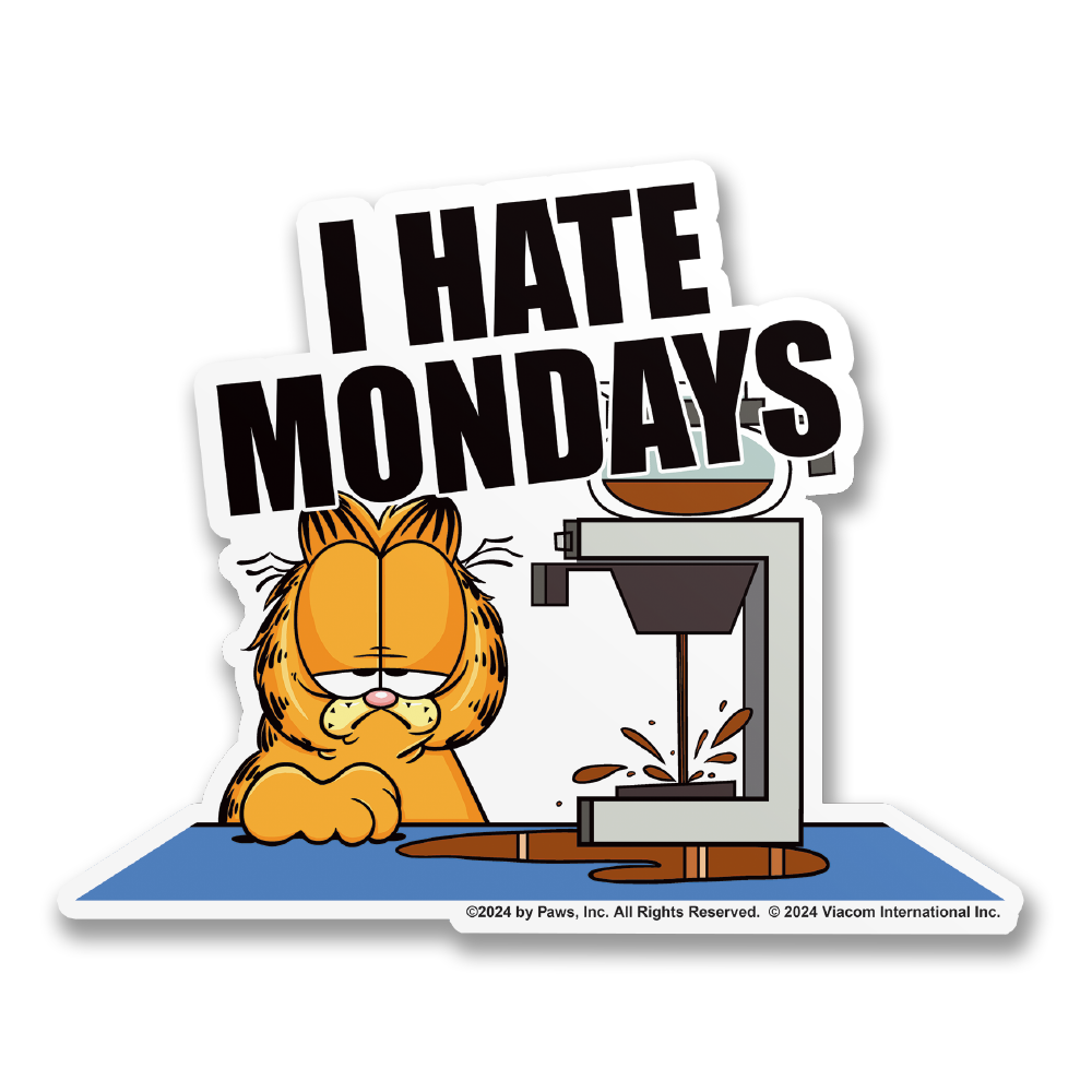 Vinyylitarra Garfield - I Hate Mondays Sticker