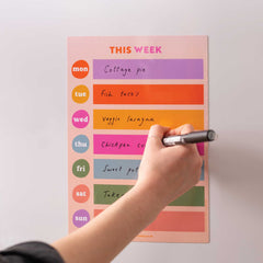 Magneettinen Viikkokalenteri A4 – Pyyhittävä Colour Block