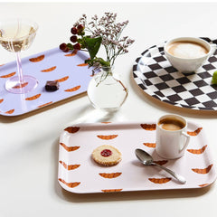 Croissant Tarjoilutarjotin 27 x 20 cm – Lila puutarjotin