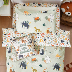 Bedding Wildlife Animal / For a single bed (single)