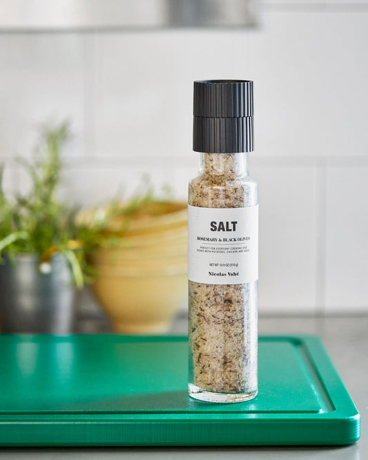 Nicolas Vahé Maustemylly Salt, Rosemary & Black Olives (310 g) – Välimeren maut kotikeittiössä