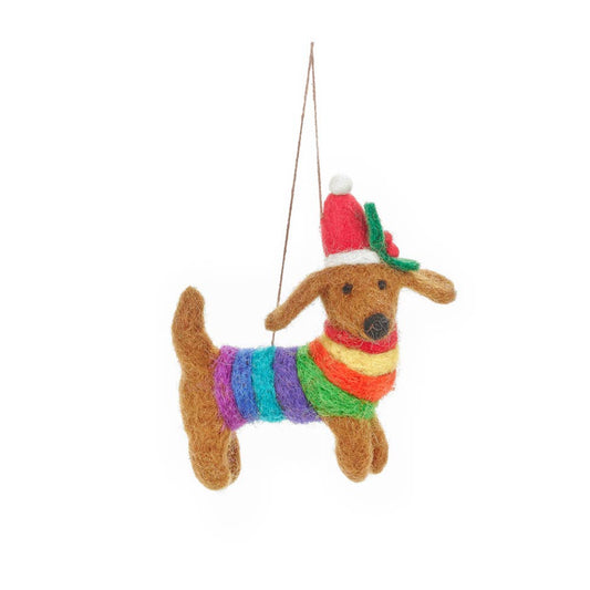 Felted pride dog