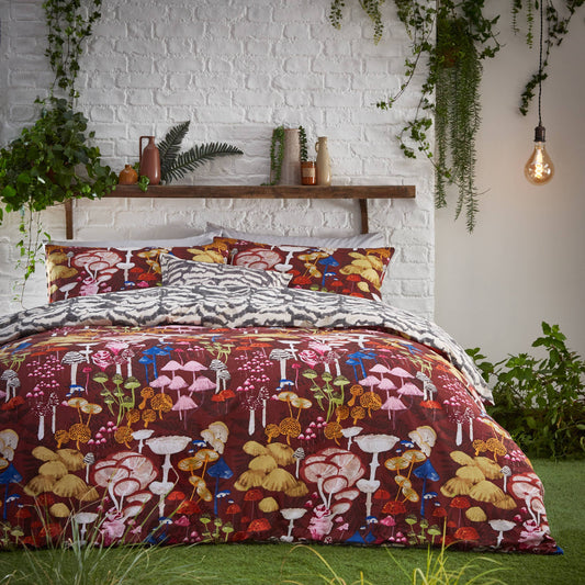 Bedclothes Amanita mushroom redwood/ For one person (single) and double (king)