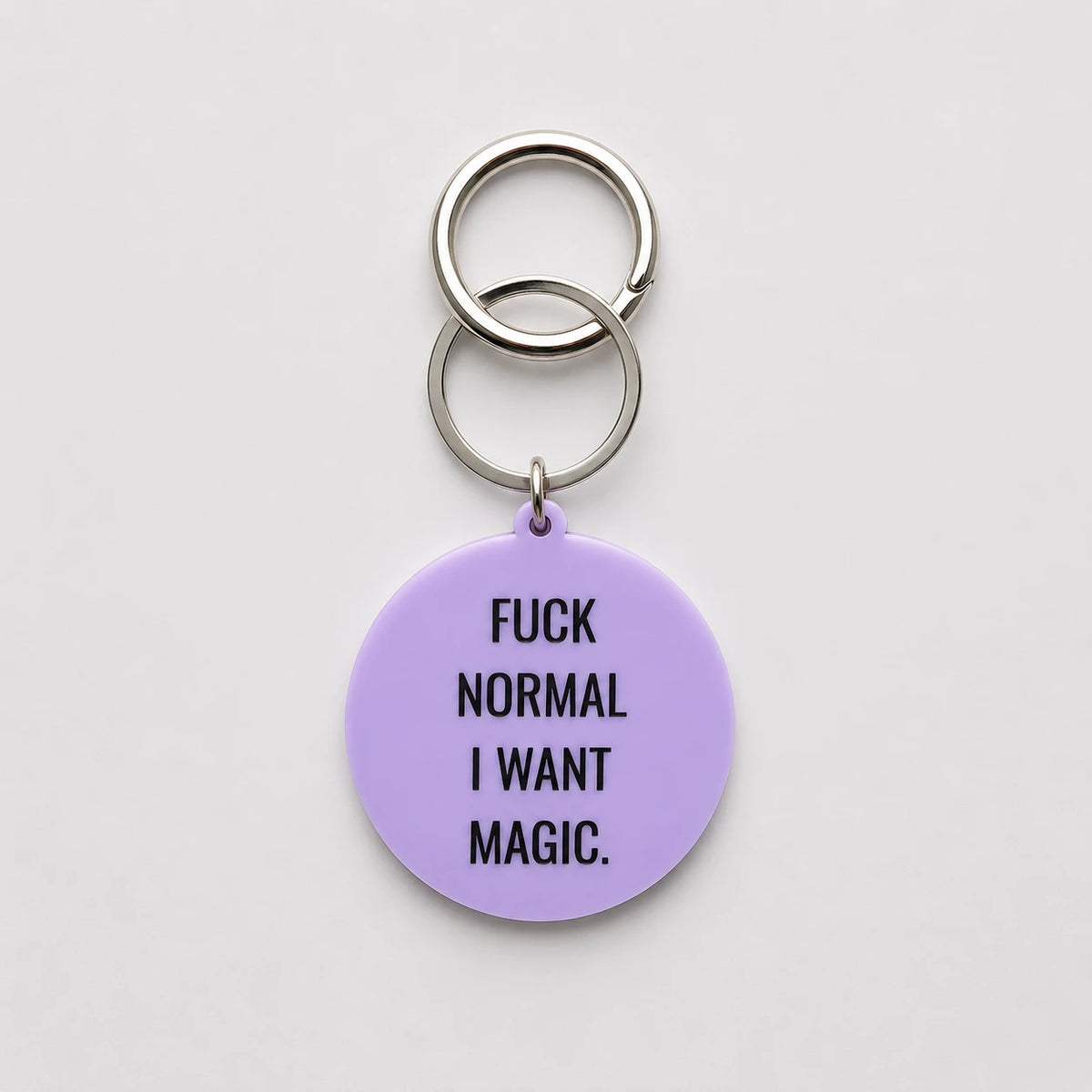 Avaimenperä Fuck normal i want magic - asenne laukkukoru