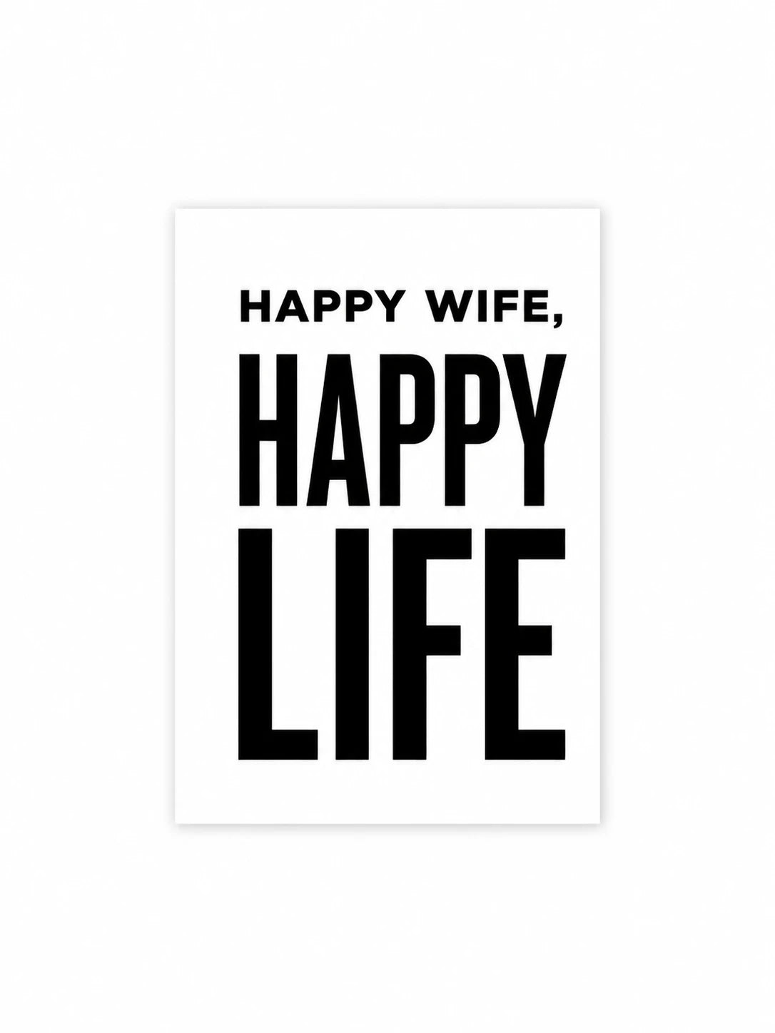 Postikortti - Happy wife, happy life