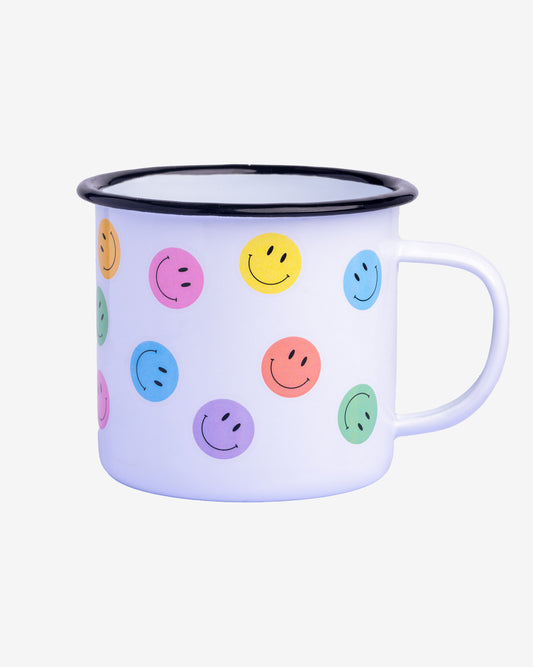 Enamel cup - smiley faces