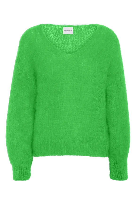 Milana LS Mohair Knit Bright Green