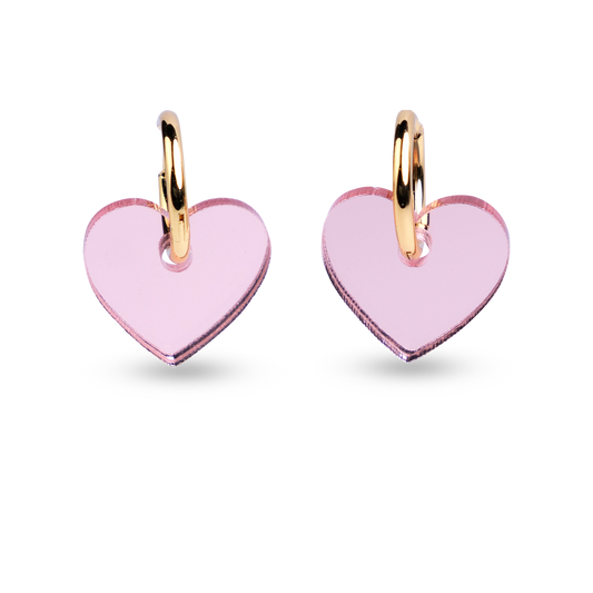 Korvakorut Sydän I Mirror Pinkki