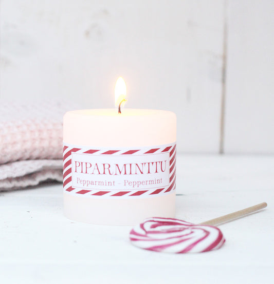 Scented candle peppermint