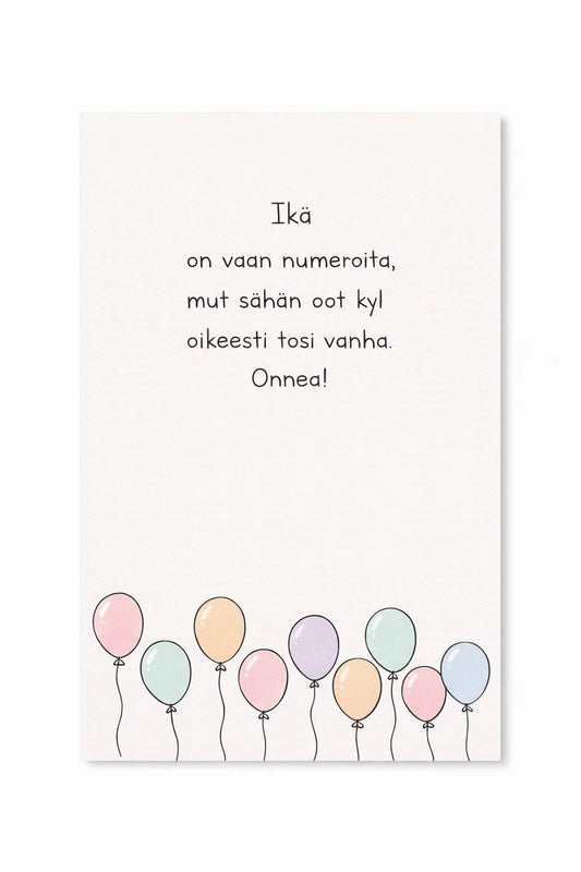 Postikortti - Ikä on vain numero