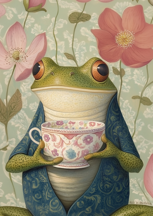 Animal Tea Time: Frog | Card Fripperies