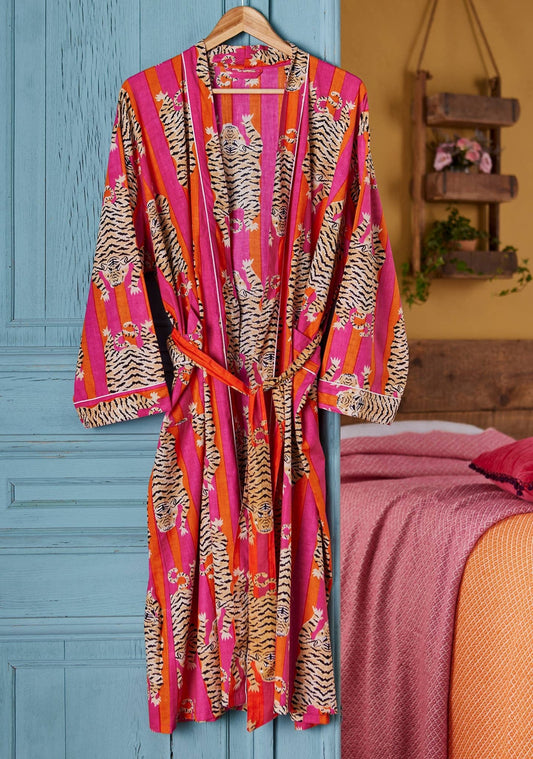 Aamutakki Tiger stripe, pinkki - Lempi Lifestyle