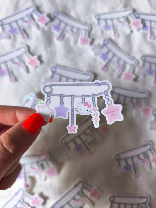Trinkets Girl -tarra – holografinen vinyylitarra - Lempi Lifestyle