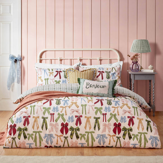 Duvet cover set with bow