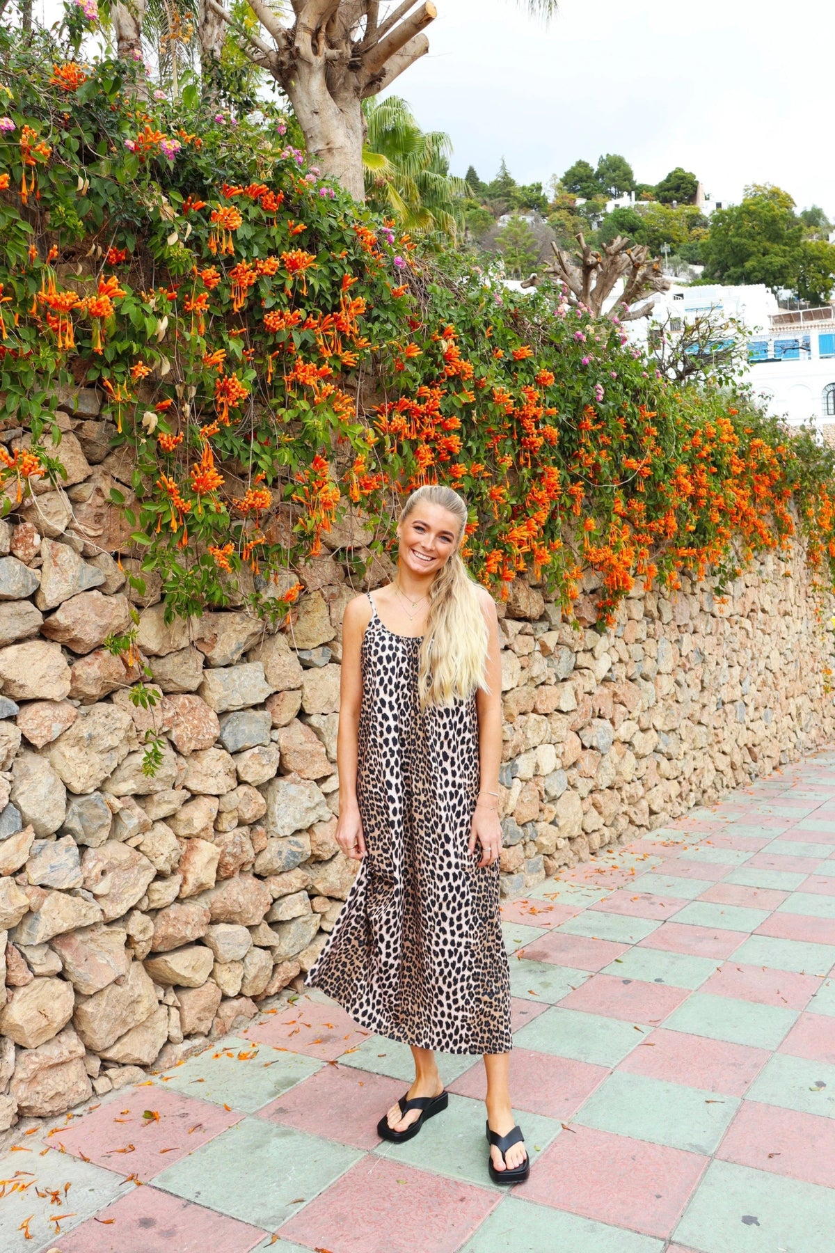 Alma long strap dress - leopardimekko - Lempi Lifestyle