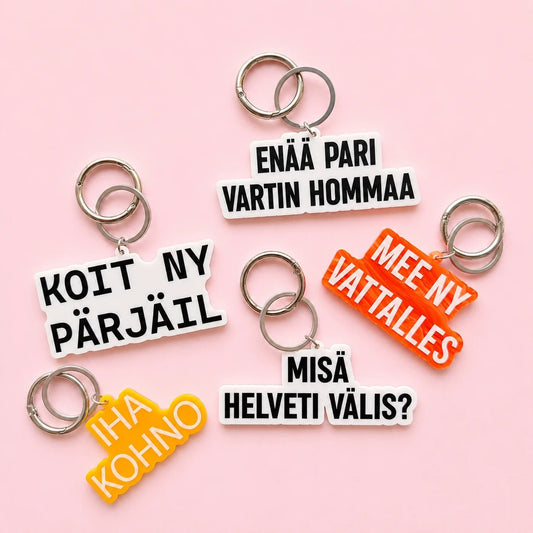 Avaimenperä Koit ny pärjäil - laukkukoru huumorilla - Lempi Lifestyle