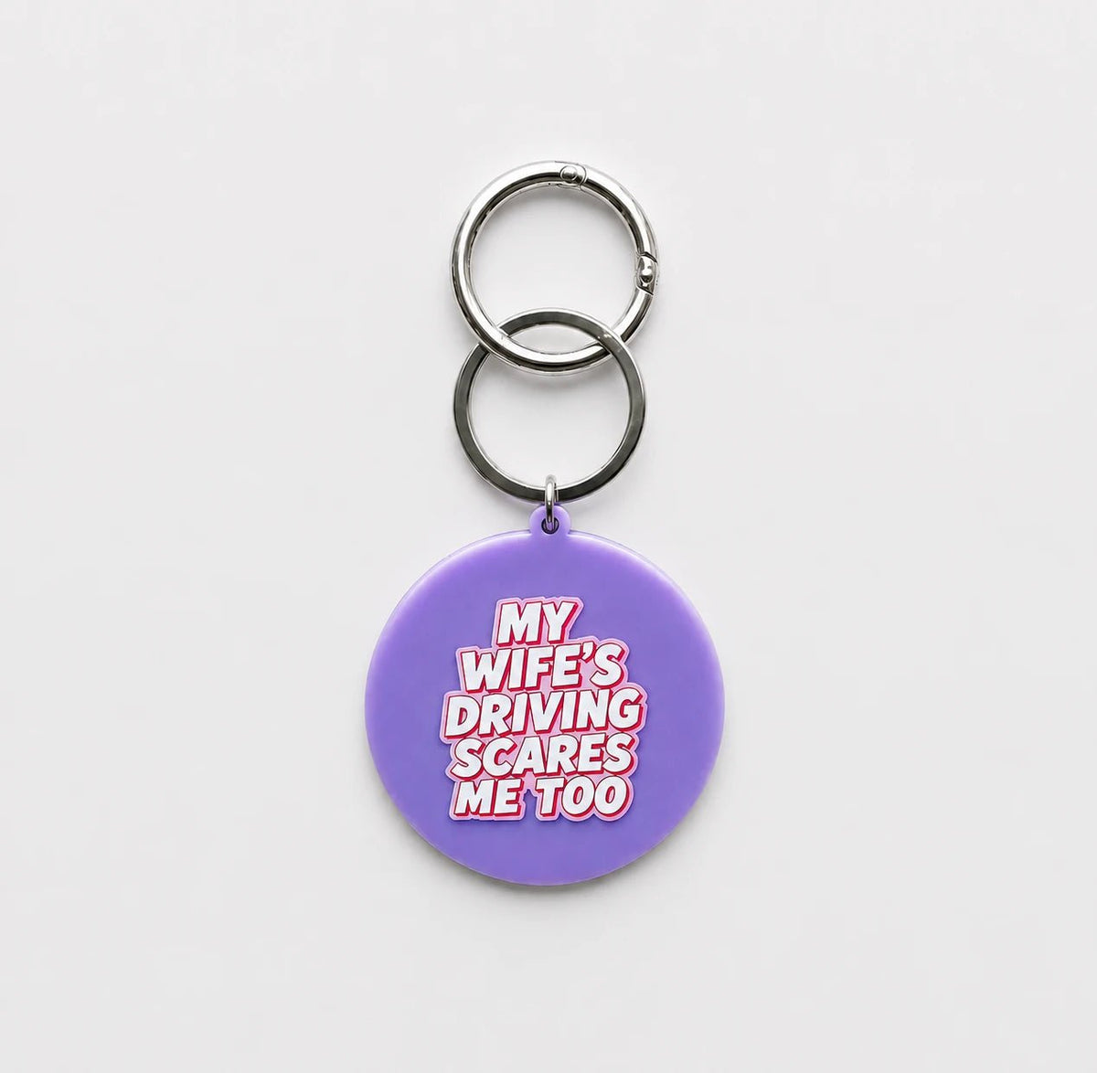 Avaimeperä My wife's driving scares me too - laukkukoru huumorilla - Lempi Lifestyle