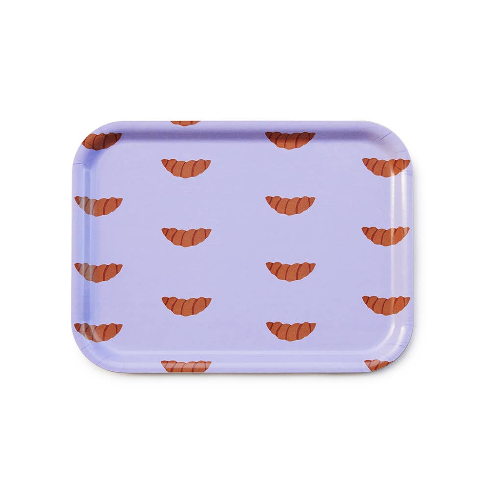 Croissant Tarjoilutarjotin 27 x 20 cm – Lila puutarjotin