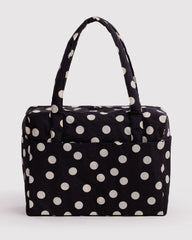Baggu Cloud Carry-On matkalaukku - Black and Cream Polka Dot - Lempi Lifestyle