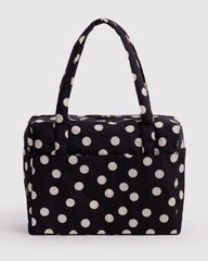 Baggu Cloud Carry-On matkalaukku - Black and Cream Polka Dot - Lempi Lifestyle