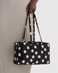 Baggu Medium Nylon Bowler käsilaukku - Black and Cream Polka Dot - Lempi Lifestyle