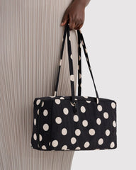 Baggu Medium Nylon Bowler käsilaukku - Black and Cream Polka Dot - Lempi Lifestyle