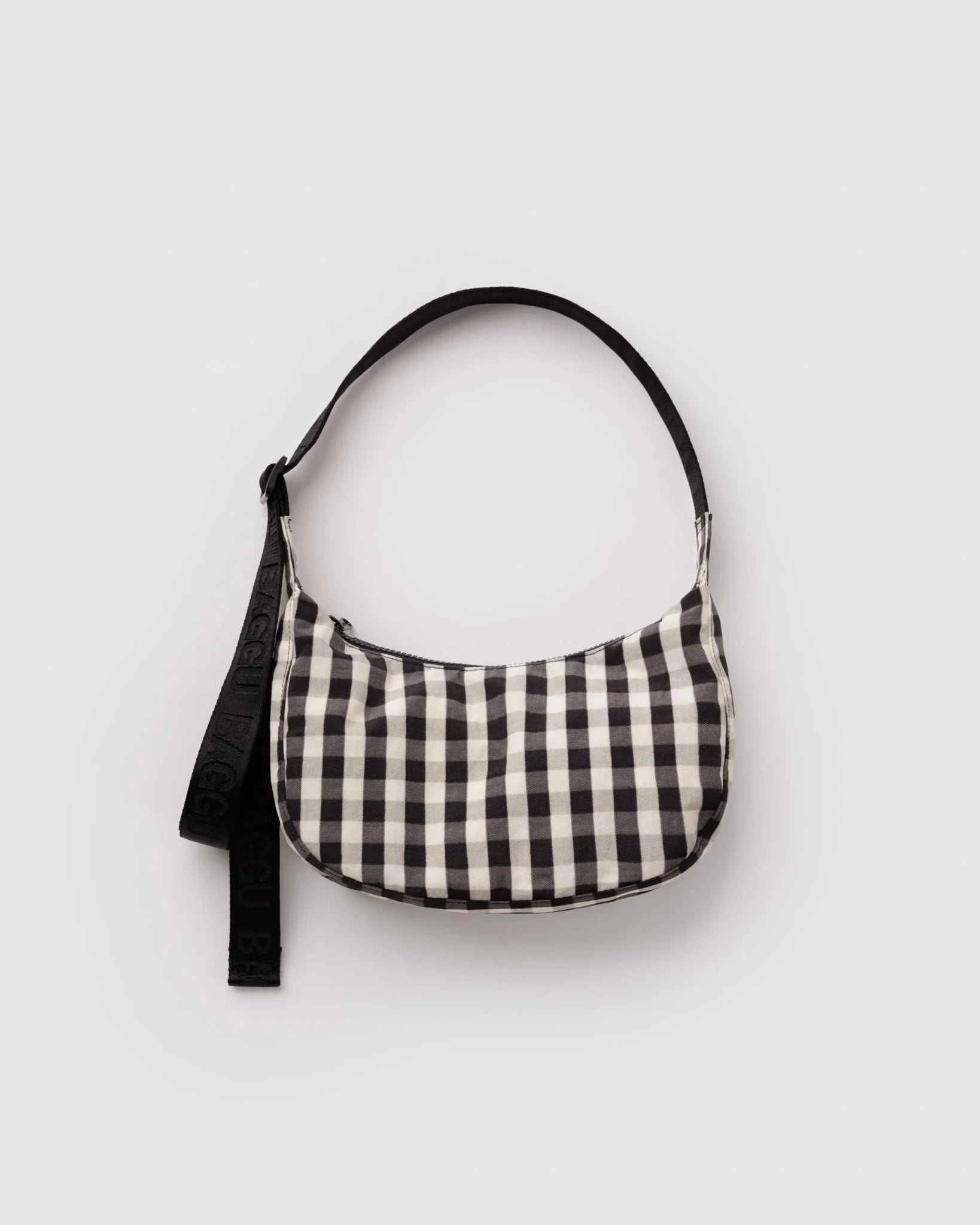 Baggu Medium Nylon Crescent laukku ruutu -Stripe Gingham - Lempi Lifestyle