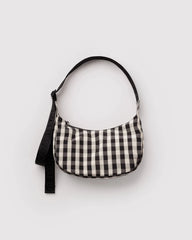 Baggu Medium Nylon Crescent laukku ruutu -Stripe Gingham - Lempi Lifestyle