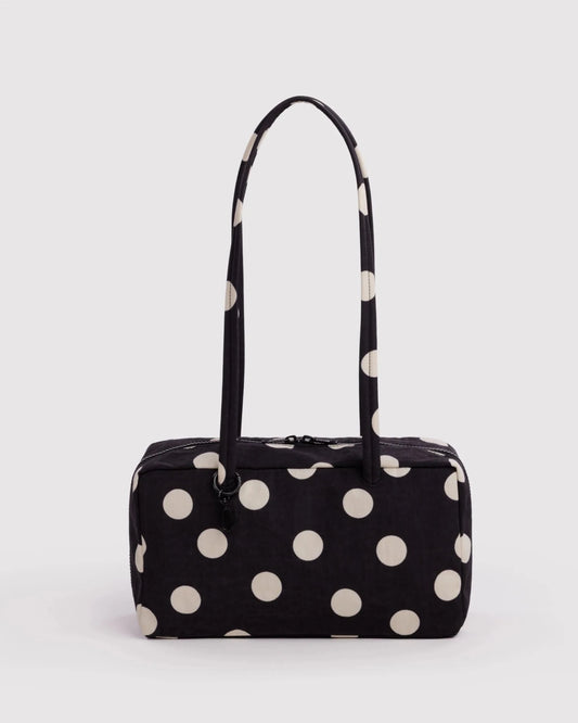 Baggu Nylon Bowler laukku - Black and Cream Polka Dot - Lempi Lifestyle