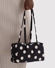 Baggu Nylon Bowler laukku - Black and Cream Polka Dot - Lempi Lifestyle