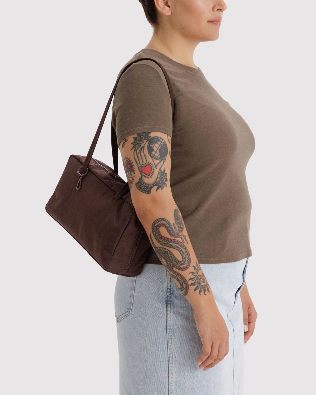 Baggu Nylon Bowler laukku - Coffee, kahvinruskea - Lempi Lifestyle
