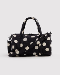 Baggu Nylon Duffle viikonloppulaukku - Black and Cream Polka Dot - Lempi Lifestyle